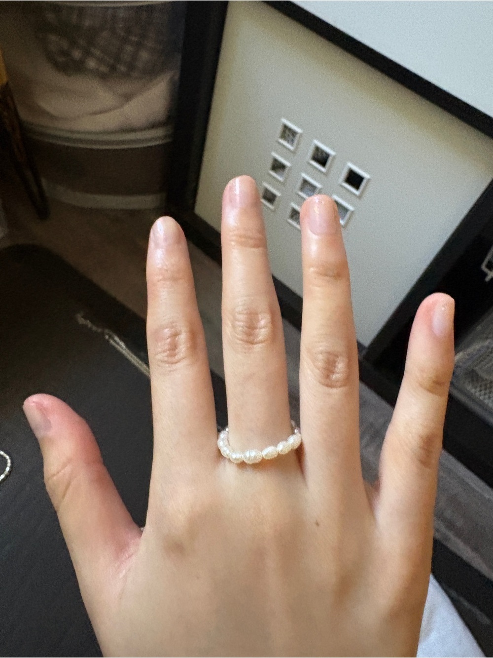 Real pearl ring from Hermina Athens